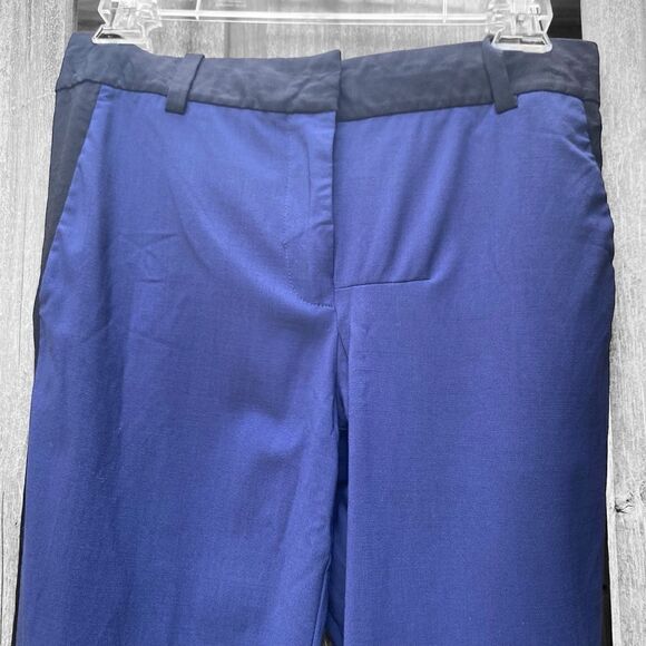 Diane Von Furstenberg Blue Wool Pants Size 4 - Picture 3 of 8